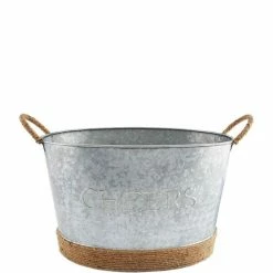 Outlet 🎁 Mud Pie Wine Cheers Party Tub Silver ✨