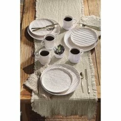 Flash Sale 👍 Mud Pie Lines Textured Salad Plate White 👍 -Mud Pie Store unnamed file 740