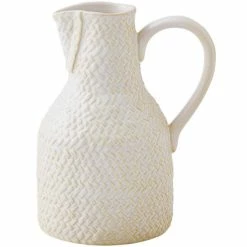 Budget ❤️ Mud Pie White House Collection Textured Jug Bud Medium Vase Natural 😀