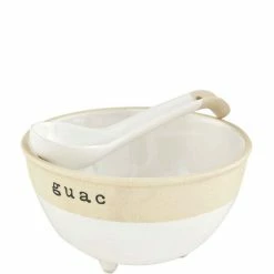 Cheap ⌛ Mud Pie Farm Stoneware Guac Set Natural 🔔