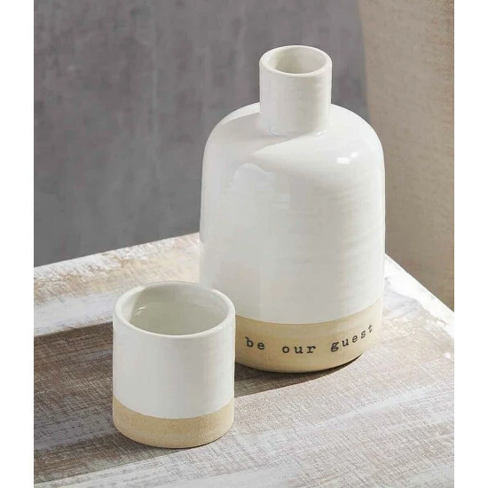 Cheapest ๐ Mud Pie Farmhouse Collection Stoneware Bedside Carafe Set ๐ 4 Cheapest ๐ Mud Pie Farmhouse Collection Stoneware Bedside Carafe Set ๐ - Image 2