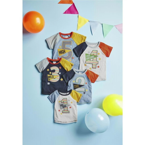 Brand new ๐ Mud Pie Little Boys 5T Raglan Short-Sleeve Fifth ๐ฅณ Birthday Boy Tee Blue โ๏ธ 4 Brand new ๐ Mud Pie Little Boys 5T Raglan Short-Sleeve Fifth ๐ฅณ Birthday Boy Tee Blue โ๏ธ - Image 2