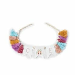 Promo 🧨 Mud Pie Baby 👧 Girls First 🥳 Birthday One Rainbow Banner Pink 🧨