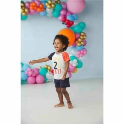Best Sale ✨ Mud Pie Little Boys 2T Raglan Short-Sleeve Yay #double;2#double; 🎂 Birthday Applique Tee & Shorts Set Blue Multi 😉 -Mud Pie Store unnamed file 784