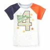 Outlet ⭐ Mud Pie Little Boys 4T Raglan Short-Sleeve 4th 🎂 Birthday Boy Colorblock Tee Blue 🤩 -Mud Pie Store unnamed file 792