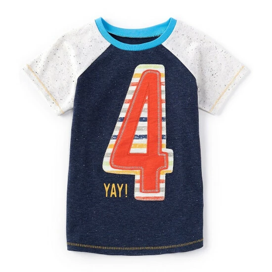 Brand new π Mud Pie Little Boys 4T Short-Sleeve Fourth π Birthday Tee Blue/orange/yellow/tan π― 3 Brand new π Mud Pie Little Boys 4T Short-Sleeve Fourth π Birthday Tee Blue/orange/yellow/tan π―