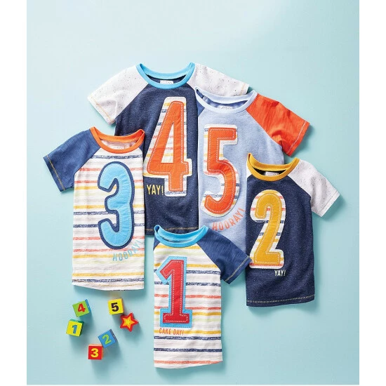 Brand new π Mud Pie Little Boys 4T Short-Sleeve Fourth π Birthday Tee Blue/orange/yellow/tan π― 4 Brand new π Mud Pie Little Boys 4T Short-Sleeve Fourth π Birthday Tee Blue/orange/yellow/tan π― - Image 2