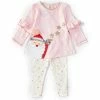 Wholesale 🥰 Mud Pie Baby/Little 👧 Girls 3 Months-5T Long-Sleeve Santa-Applique Tunic Top & Solid Leggings 2-Piece Set Pink ✔️ -Mud Pie Store unnamed file 8