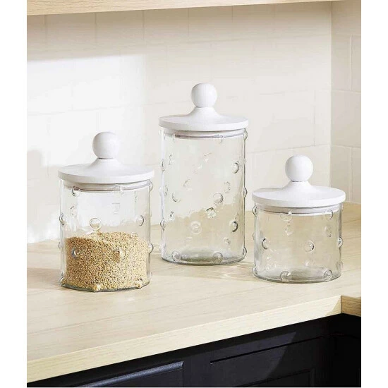 Top 10 𧨠Mud Pie Classic Home Collection Hobnail Glass Canisters, Set Of 3 βοΈ 4 Top 10 𧨠Mud Pie Classic Home Collection Hobnail Glass Canisters, Set Of 3 βοΈ - Image 2