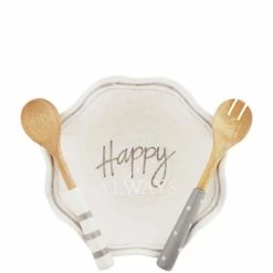 Cheapest 🎁 Mud Pie Happy Always Serving Bowl Set White 🛒