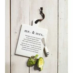 Promo 🎉 Mud Pie Wedding Collection Mr And Mrs Marble Blessing Board Set White 🧨 -Mud Pie Store unnamed file 843