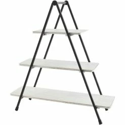 Budget ✔️ Mud Pie Mercantile White Three Tier Wood Server 😍