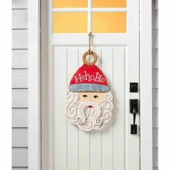 Best Pirce ✔️ Mud Pie Holiday Hand-Painted Wood Santa Door Hanger 🎉 -Mud Pie Store unnamed file 90