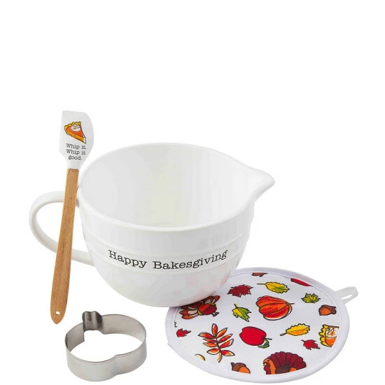 Brand new ๐ Mud Pie Festive Fall Collection Thanks 4-Piece Mixing Bowl Set ๐ 3 Brand new ๐ Mud Pie Festive Fall Collection Thanks 4-Piece Mixing Bowl Set ๐