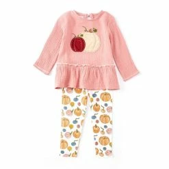 Coupon 😍 Mud Pie Baby 👧 Girls/Little 👧 Girls 12 Months-5T Pumpkin Tunic Set Pink 😀