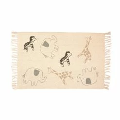 Cheap 🥰 Mud Pie Safari Rug Nursery Decor Natural 🌟
