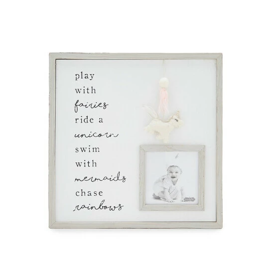 Discount π Mud Pie Chase Rainbows Pink Unicorn Tassel Picture Frame Nursery Decor β¨ 3 Discount π Mud Pie Chase Rainbows Pink Unicorn Tassel Picture Frame Nursery Decor β¨